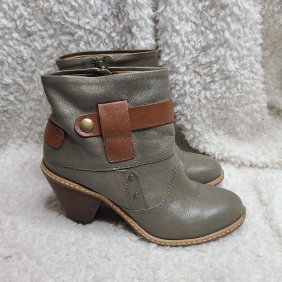 Anthropologie Lucky‎ Penny Multi-color Leather Ankle Boots sz 8 - Picture 1 of 8